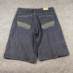 Akademiks Shorts Men's 40 Baggy Denim Blue Lot 009 Hip Hop Y2K Skater